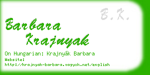 barbara krajnyak business card