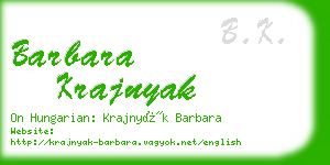 barbara krajnyak business card